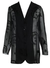 Moon-embroidered Silk-Blend Shirt by Marine Serre at The Webster