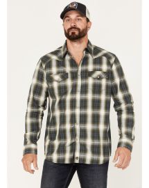 Moonshine Spirit Mens All Day Long Large Plaid Snap Western Shirt - at Country Outfitter