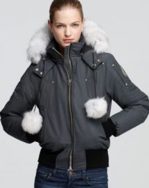 Moose Knuckles Debbie Fox Fur Trim Down Bomber Jacket  Women - Bloomingdale s at Bloomingdales