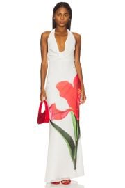 More To Come Shelby Halter Maxi Dress In White at Revolve