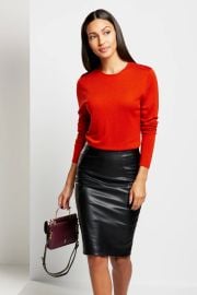 Morpho Vegan Leather Skirt - Black Luly Yang at Luly Yang