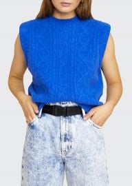 Morris Sleeveless Cable-Knit Sweater at Bergdorf Goodman