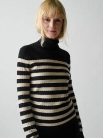 Morrissey Stripe Turtleneck in Jet at Lingua Franca