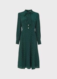 Mortimer Green amp Cream Polka Dot Silk Dress LK Bennett at LK Bennett