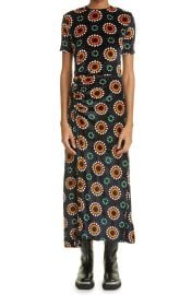 Mosaic Flower Jersey Snap-Up Dress by Paco Rabanne at Nordstrom