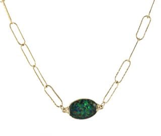 Mosaic Opal Necklace at Peggy Li