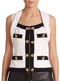 Moschino - Button-Trim Halter Top at Saks Fifth Avenue