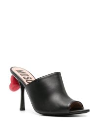 Moschino 100mm heart-detail Leather Mules - at Farfetch