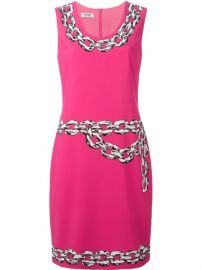 Moschino Cheap andamp Chic Chain Print Dress - at Farfetch