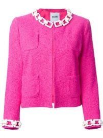 Moschino Cheap andamp Chic Chain Trim Boucland233 Jacket - at Farfetch