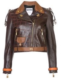 Moschino Crocodile-effect Biker Jacket  5 495 - Buy AW17 Online - Fast Global Delivery  Price at Farfetch