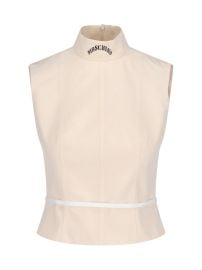 Moschino High Neck Sleeveless Top at Cettire
