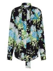 Moschino Printed Silk Shirt | Black | FARFETCH at Farfetch