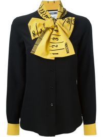 Moschino Ruler Pussybow Blouse - at Farfetch