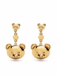 Moschino Teddy Bear Hanging Earrings Gold at Farfetch