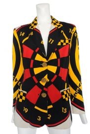 Moschino Vintage Dartboard Print Jacket  at Resurrection Vintage