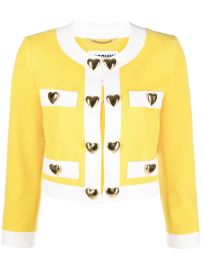 Moschino heart-appliquxE9 Cropped Jacket - at Farfetch