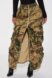 Most Wanted Hunter Camo Maxi Skirt - Khakicombo Fashion Nova Skirts Fashion Nova at Fashion Nova