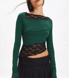 Motel Lucca Lace Long Sleeved Top2 at Urban Outfitters