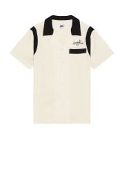 Motel Margarita Kingpin Button Up In Bone Black at Revolve