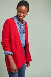 Moth Cable Knit Cardigan at Anthropologie