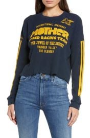 Mother Graphic Print Waffle Knit Top at Nordstrom