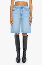 Mother The Half Pipe Frayed Hem Denim Bermuda Shorts at Nordstrom Rack