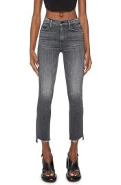 Mother The Insider High Waist Step Frayed Hem Crop Jeans at Nordstrom