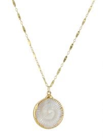 Mother of Pearl Fern Necklace at Peggy Li