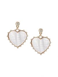 Mother of Pearl Heart Drop Earrings by Banana Republic at Banana Republic