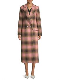 Mother of Pearl Mable Wool Plaid Coat at Saks Off 5th