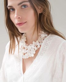 Mother of Pearl Statement Necklace White House Black Market at White House Black Market