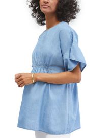 Motherhood Maternity Smocked Chambray Maternity Top Reviews - Maternity - Women - Macys at Macys