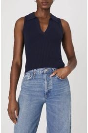 Mozza Sleeveless Johnny Collar Rib Sweater at Nordstrom Rack