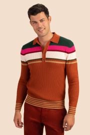 Mr Turk Jules Long Sleeve Merino Wool Polo Sweater at Mr Turk