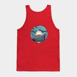 Mt. Fuji Moon Tank Top at Tee Public