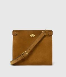 Mtier Stowaway Handmade Italian Leather Crossbody Bag Suede Marrakech Tan Brown Mtier US at Metier