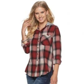 Mudd Hooded Flannel at Kohls