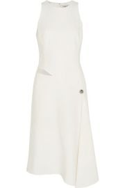 Mugler   Asymmetric cutout crepe dress at Net A Porter