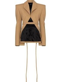 Mugler Cropped cut-out Blazer - at Farfetch