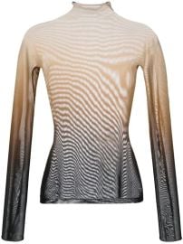 Mugler Gradient Mesh Top at Farfetch