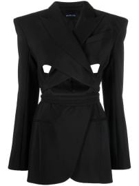 Mugler cut-out Belted Blazer - at Farfetch