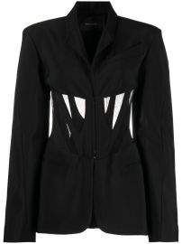 Mugler cutout-detail Corseted Blazer - at Farfetch