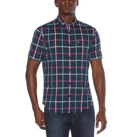 Multi-Color Dobby Window Pane Shirt at Original Penguin