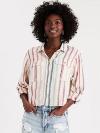 Multi Colored Striped Shirt by American Eagle at American Eagle