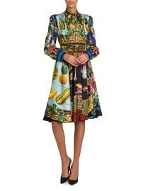 Multi-Fruit Printed Silk Shirtdress at Saks Fifth Avenue