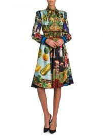 Multi-Fruit Printed Silk Shirtdress by Dolce  Gabbana at Saks Fifth Avenue