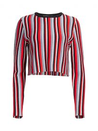 Multi-Stripe Wool Cropped Sweater by Victor Glemaud at Saks Fifth Avenue