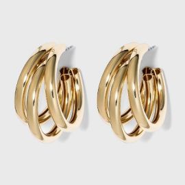 Multi Tube Hoop Earrings - A New Day Gold Nickel-Free Metal Post Closure Target at Target