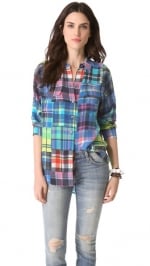 Multi check shirt by Equipment at Shopbop